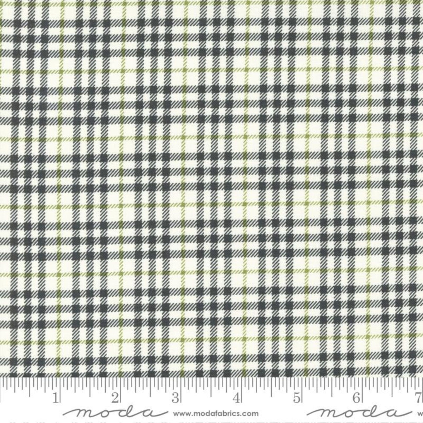 Christmas Plaid Vanilla Black Mainstreet Sweetwater Moda Quilters Cotton 55644 15 Fabric Fetish