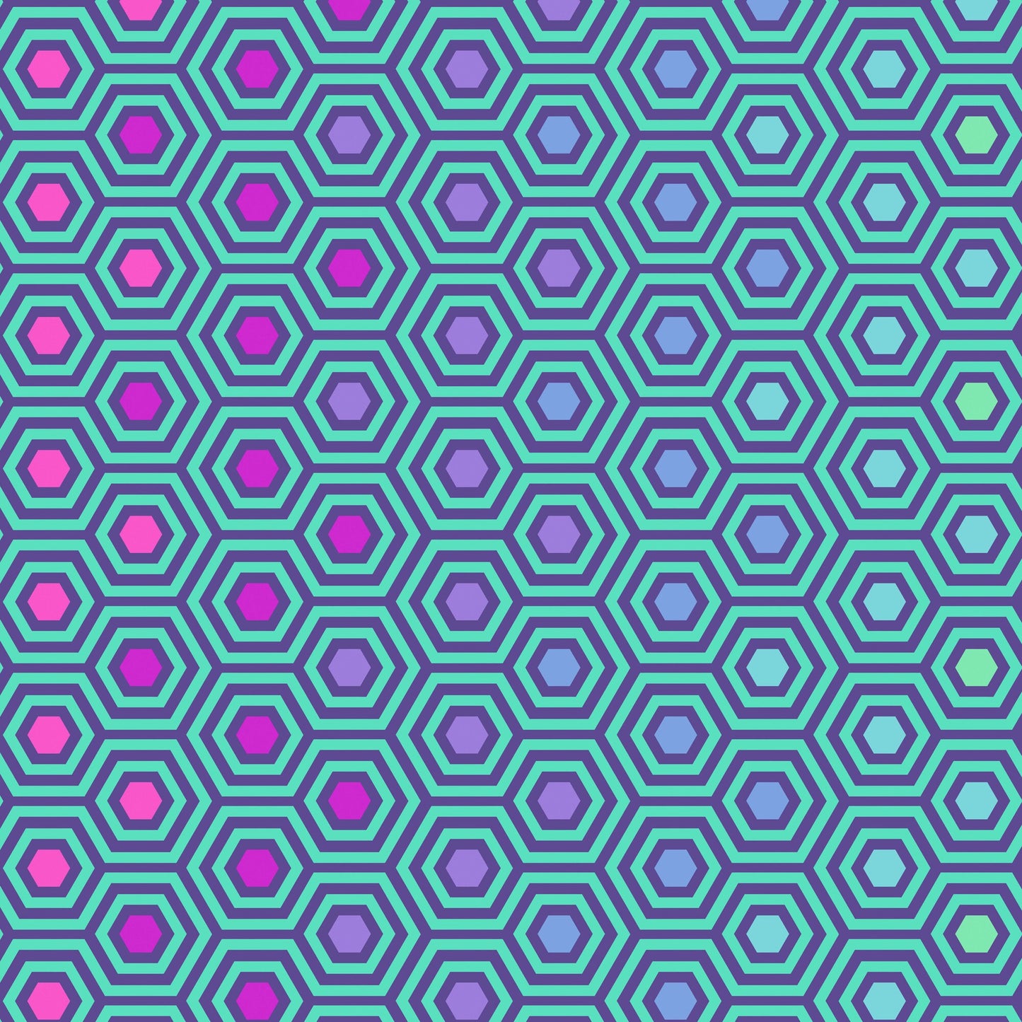 Hexy Rainbow Peacock True Colors Tula Pink 100% Quilters Cotton PWTP151 PEACOCK Fabric Fetish