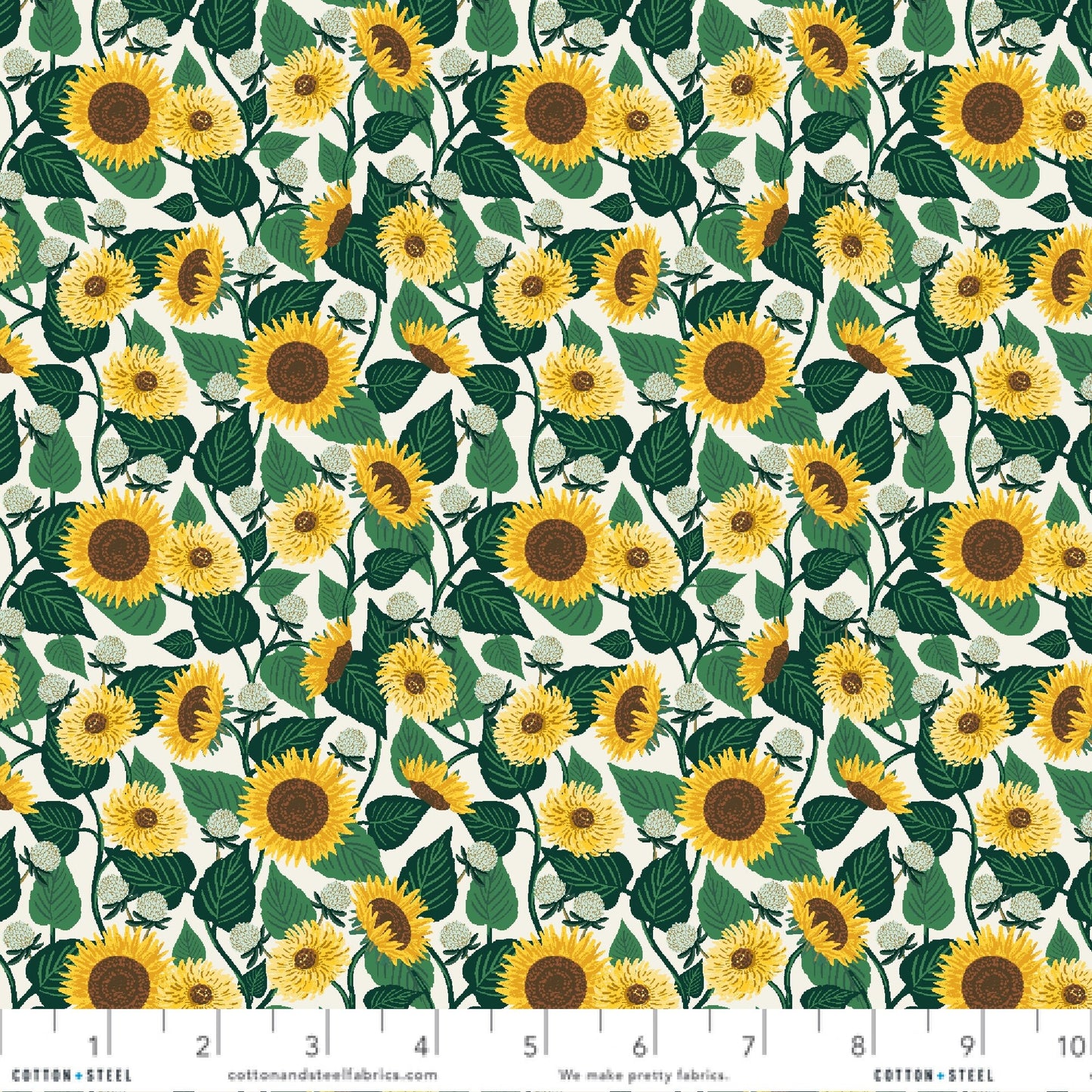 Sunflower Fields Cream Curio Anna Bond Rifle Paper Co Cotton + Steel 100% Quilters Cotton RP1102 CR1 Fabric Fetish