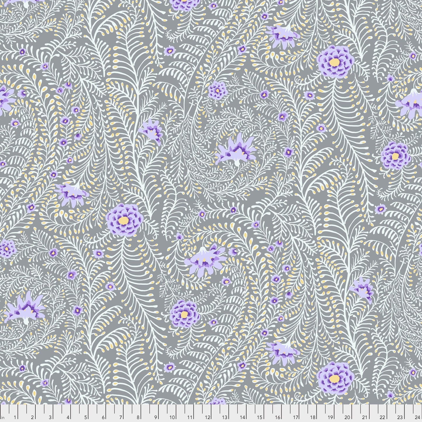 Ferns Grey Kaffe Fassett Collective FreeSpirit Fabric PWGP147 100% Quilters Cotton Fabric Fetish