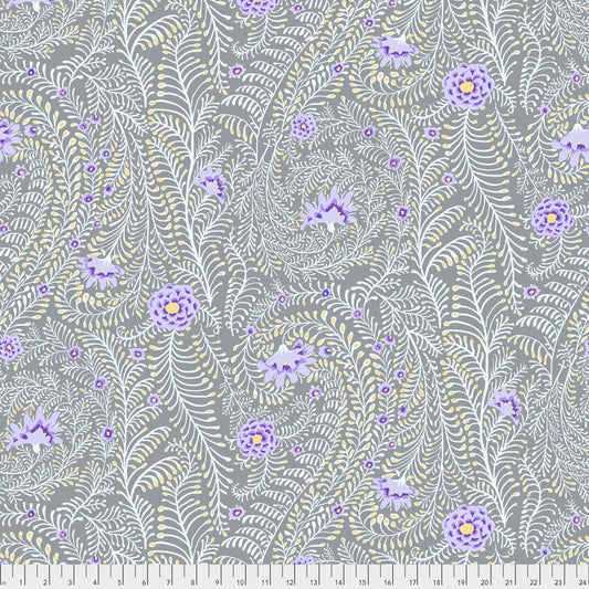 Ferns Grey Kaffe Fassett Collective FreeSpirit Fabric PWGP147 100% Quilters Cotton Fabric Fetish