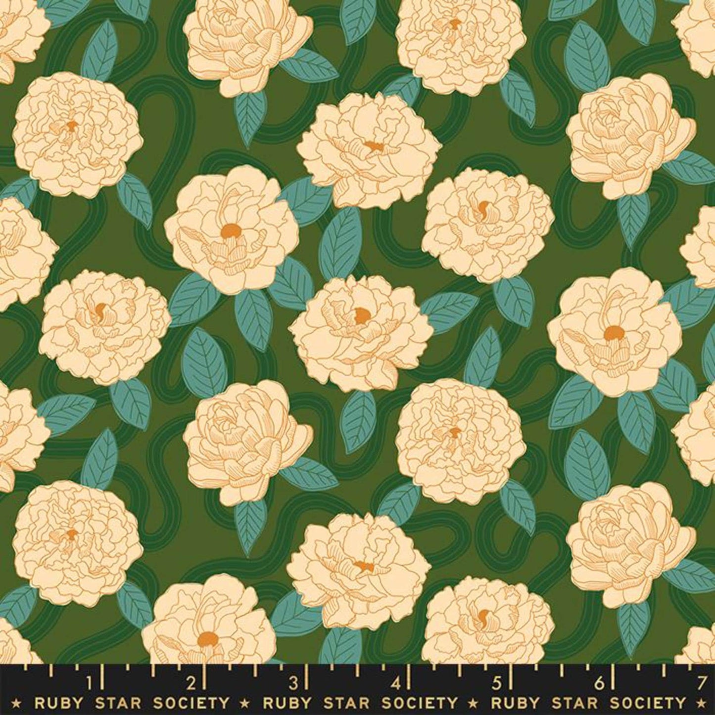 Peonies Sarah Green Verbena Jen Hewett Ruby Star Society Fabric Moda 100% Quilters Cotton RS6031 12 Fabric Fetish