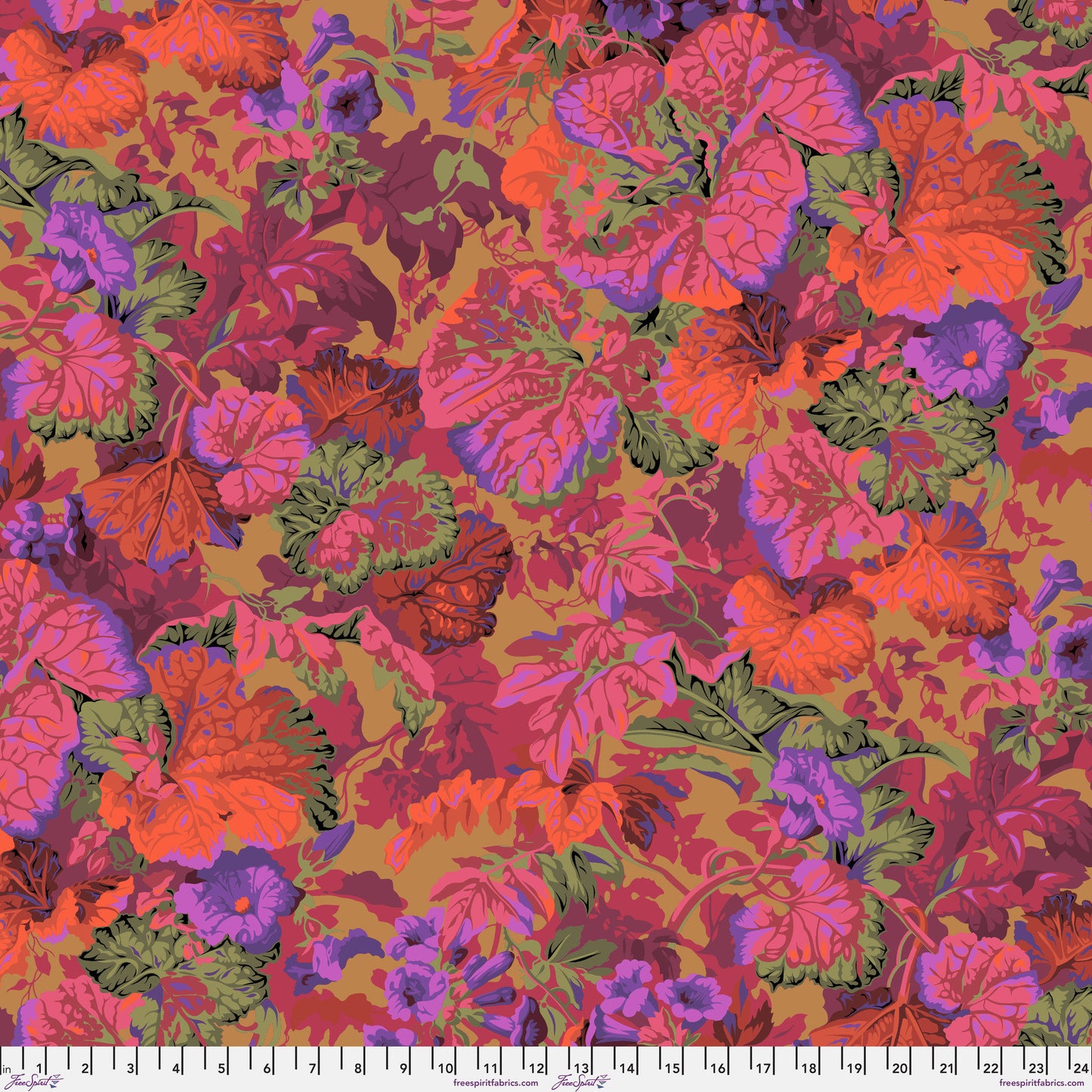 Grandiose Rust Vintage Kaffe Fassett Collective Classics Philip Jacobs FreeSpirit Fabric PWPJ013 RUST Fabric Fetish