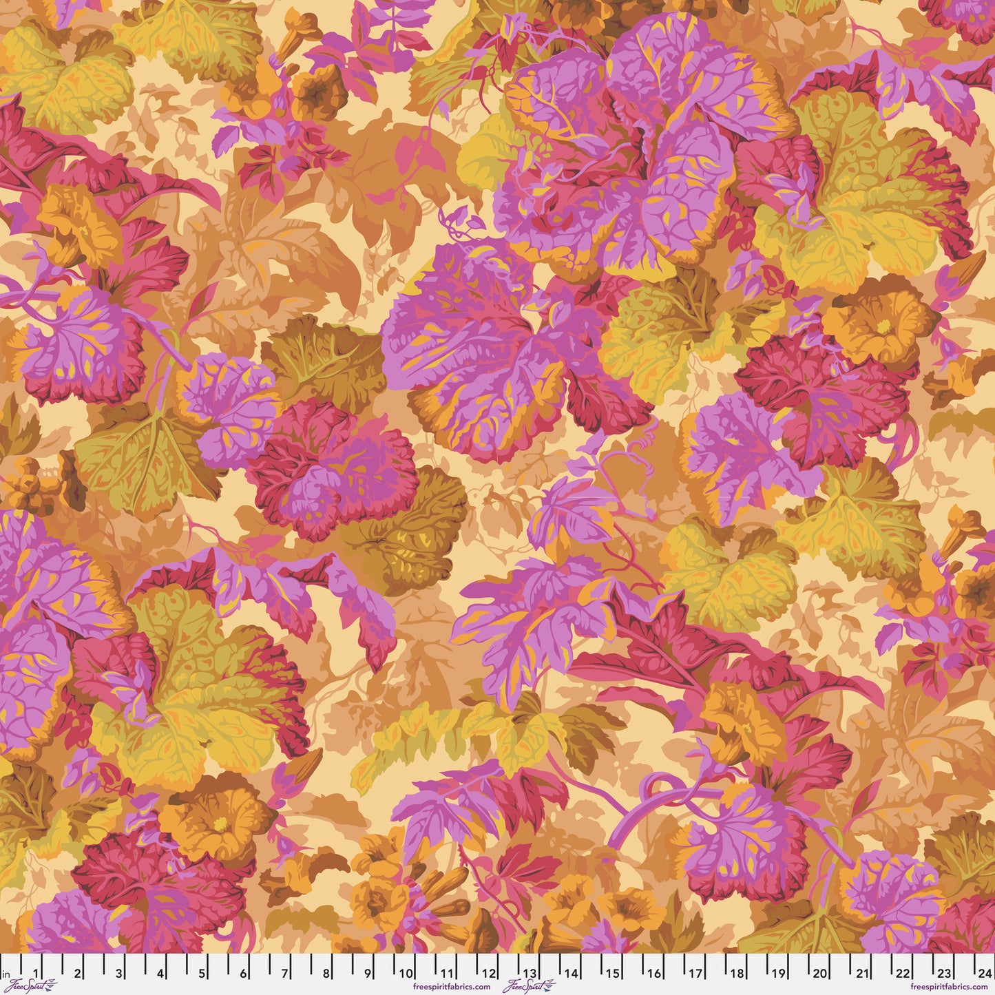 Grandiose Orchre Vintage Kaffe Fassett Collective Classics Philip Jacobs FreeSpirit Fabric PWPJ013 OCHRE Fabric Fetish