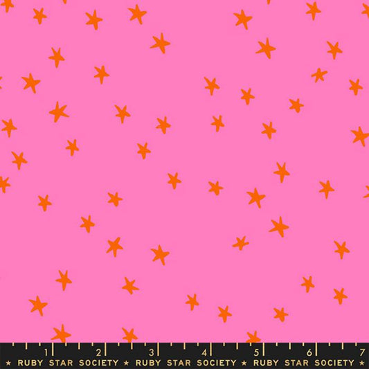 Starry Vivid Pink Starry Alexia Abegg Ruby Star Society Fabric Moda 100% Quilters Cotton RS4109 41 Fabric Fetish