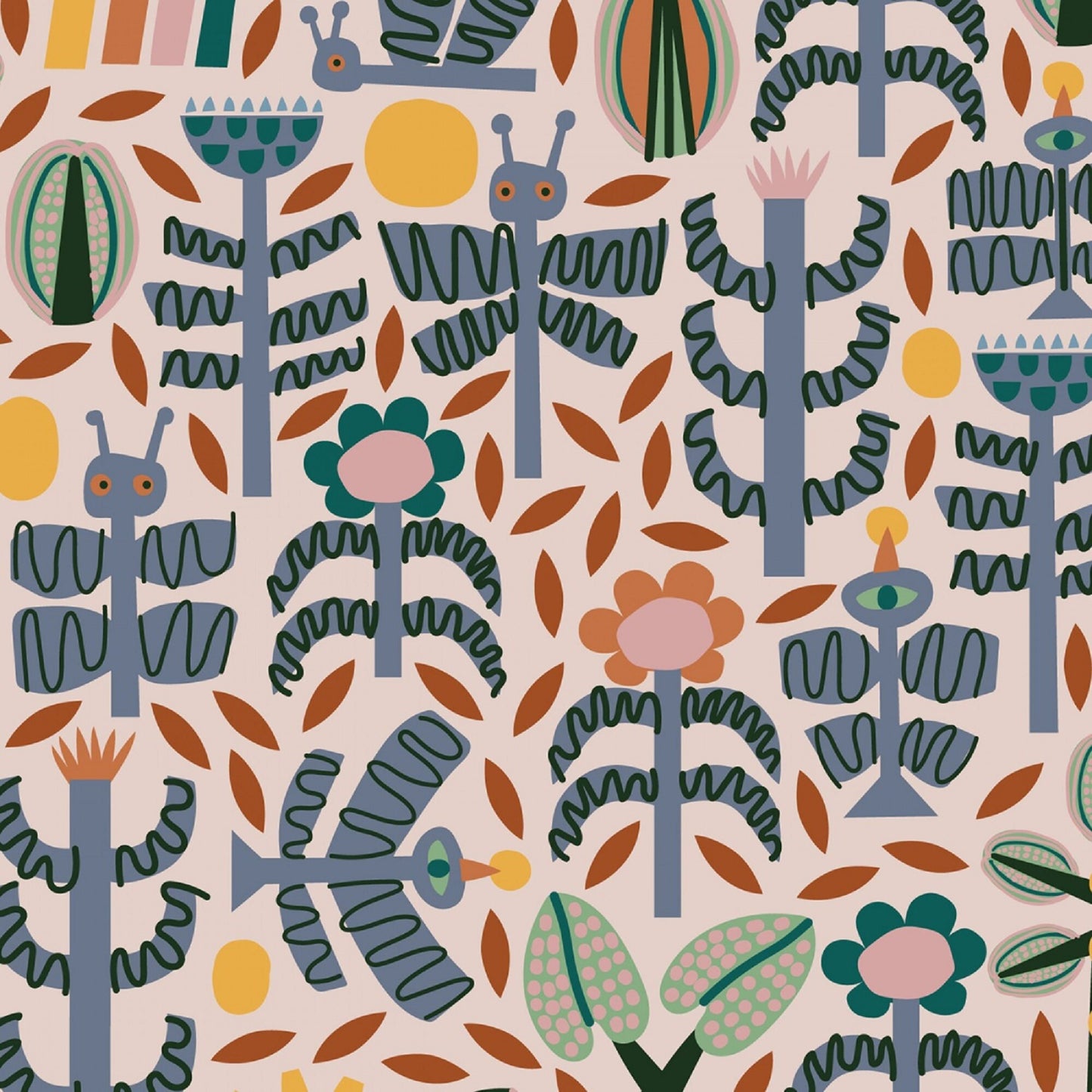 Pollinate Yuma Leah Duncan Cloud 9 ORGANIC Quilters Cotton 227359 X Fabric Fetish