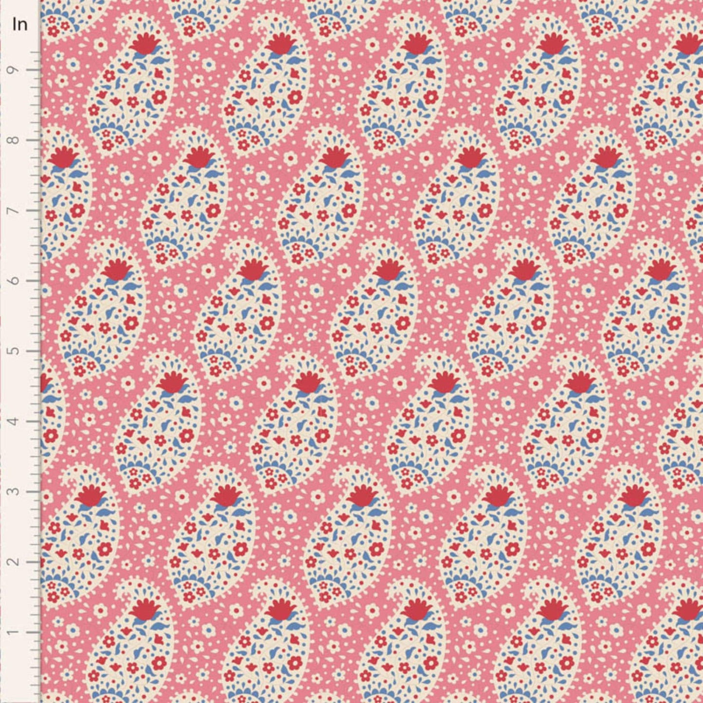 Teardrop Pink Jubilee Tilda Fabric Tone Finnanger 100% Quilters Cotton Fabric Fetish