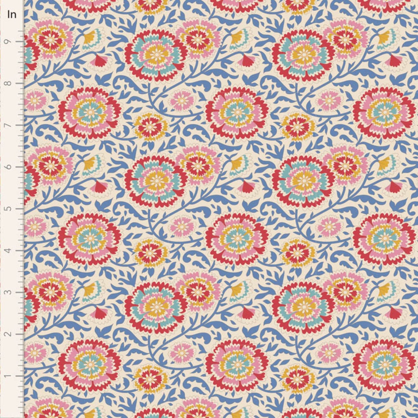 Elodie Blue Jubilee Tilda Fabric Tone Finnanger 100% Quilters Cotton Fabric Fetish
