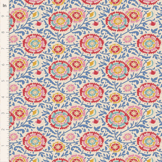 Elodie Blue Jubilee Tilda Fabric Tone Finnanger 100% Quilters Cotton Fabric Fetish