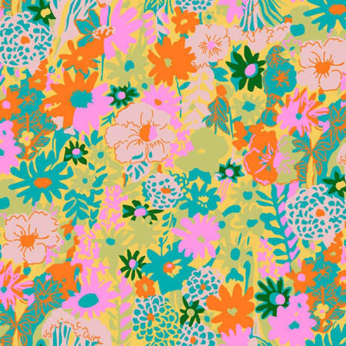 Amanda Pink Lovely Day Jennifer Paganelli 100% Quilters Cotton Fabric Fetish