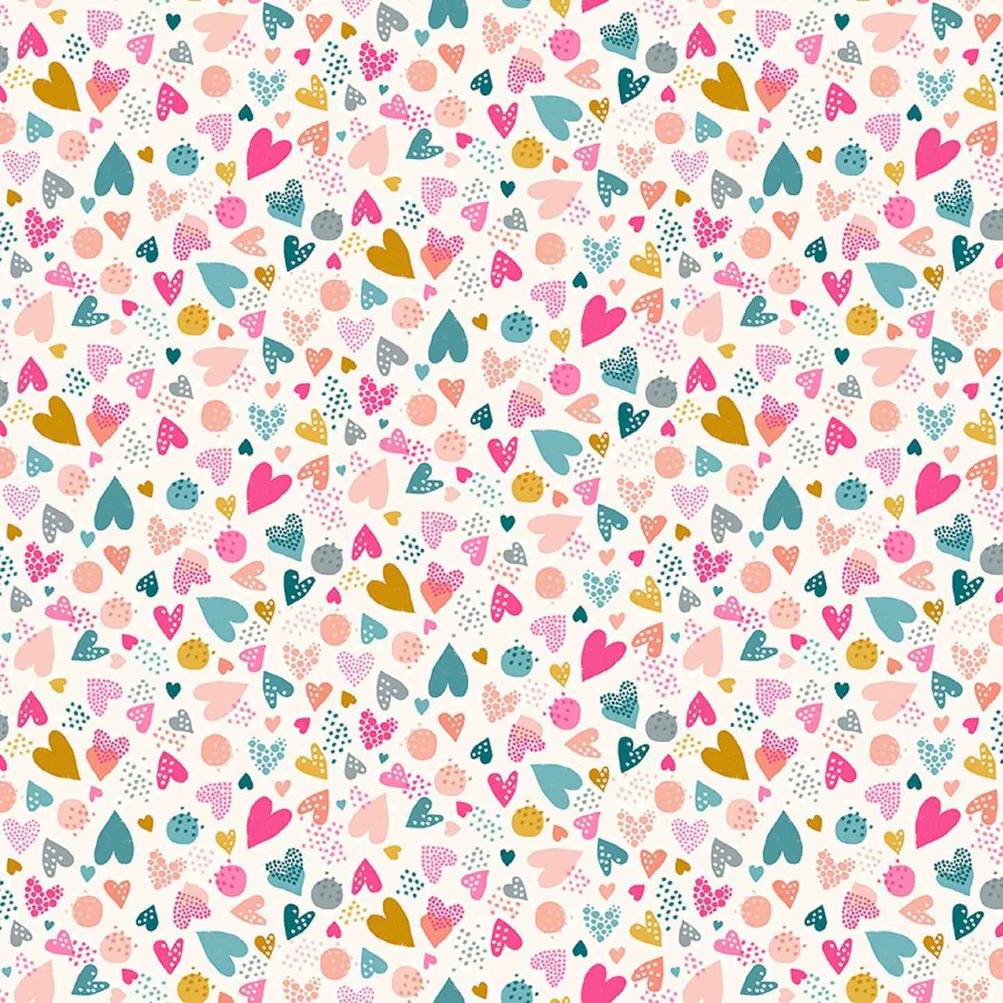 Hearts Pink In the Jungle Makower UK Andover Fabrics Quilters Cotton Fabric Fetish