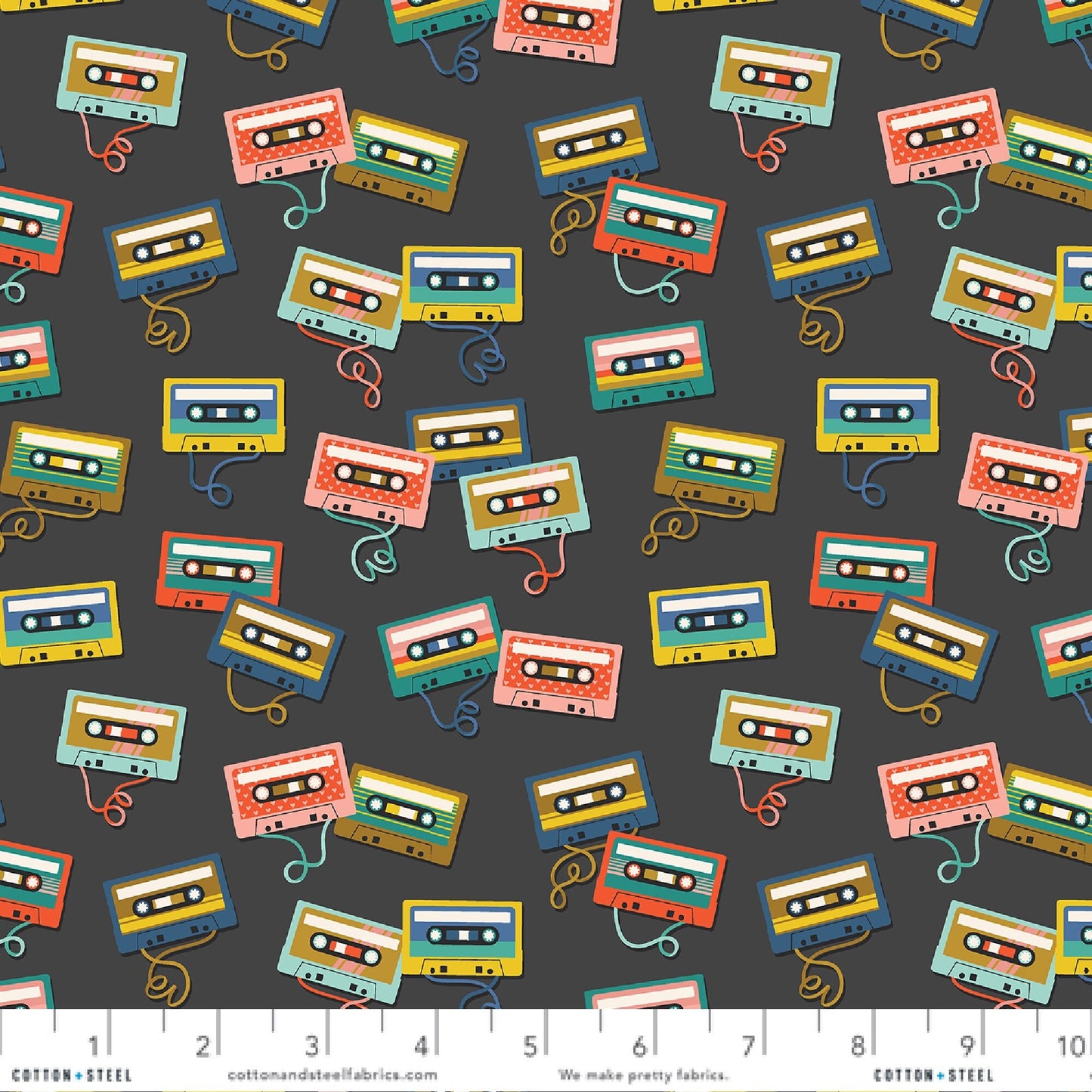 B Side Classic Black Suede East Coast by Megan Kampa for Cotton + Steel Fabrics Quilters Cotton MK102 BS3 Fabric Fetish