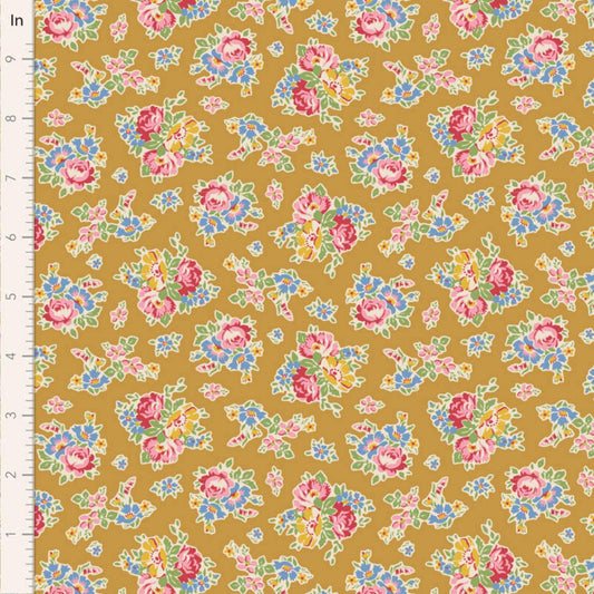 Sue Mustard Jubilee Tilda Fabric Tone Finnanger 100% Quilters Cotton Fabric Fetish
