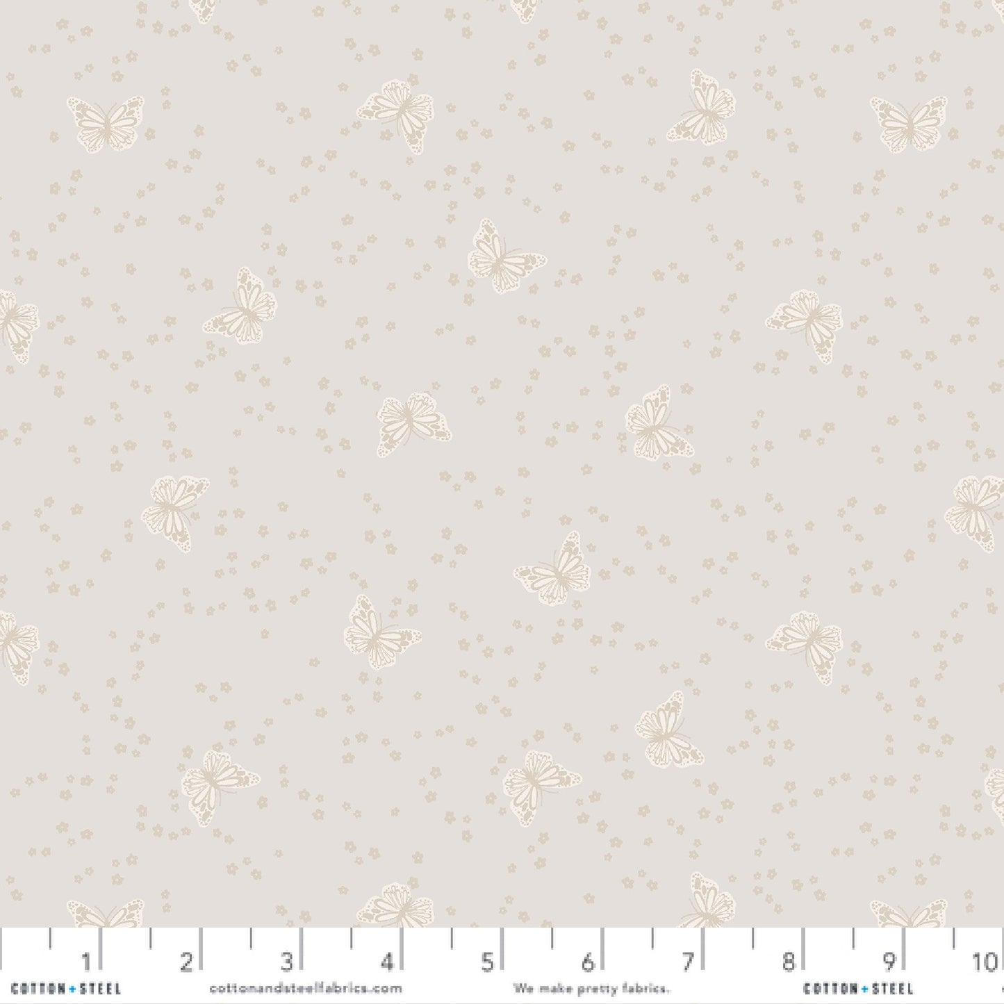 Flutter Silver Forever RJR Studio Fabrics Quilters Cotton Fabric Fetish