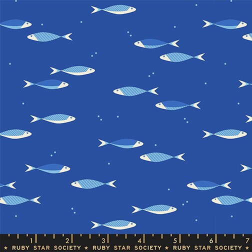School Day Royal Blue Water Ruby Star Society Moda 100% Cotton Quilting Fabric Yardage RS5127 12 Fabric Fetish