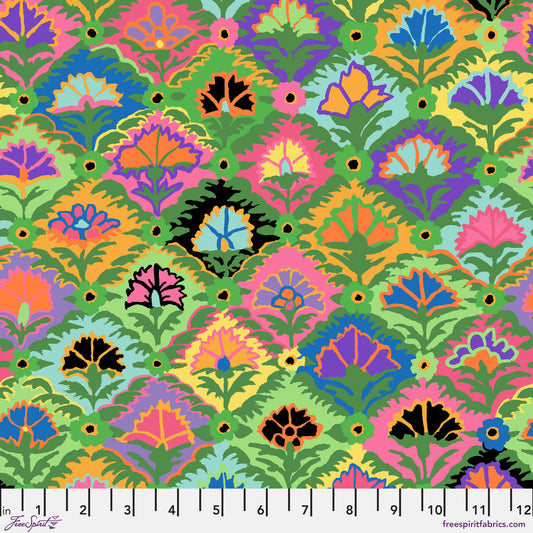 Step Flower Multi Kaffe Fassett Kaffe Fassett Collective February 2024 100% Quilters Cotton Fabric Fetish