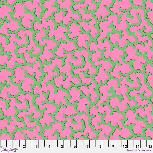 Coral Green Philip Jacobs Kaffe Fassett Collective February 2024 100% Quilters Cotton Fabric Fetish
