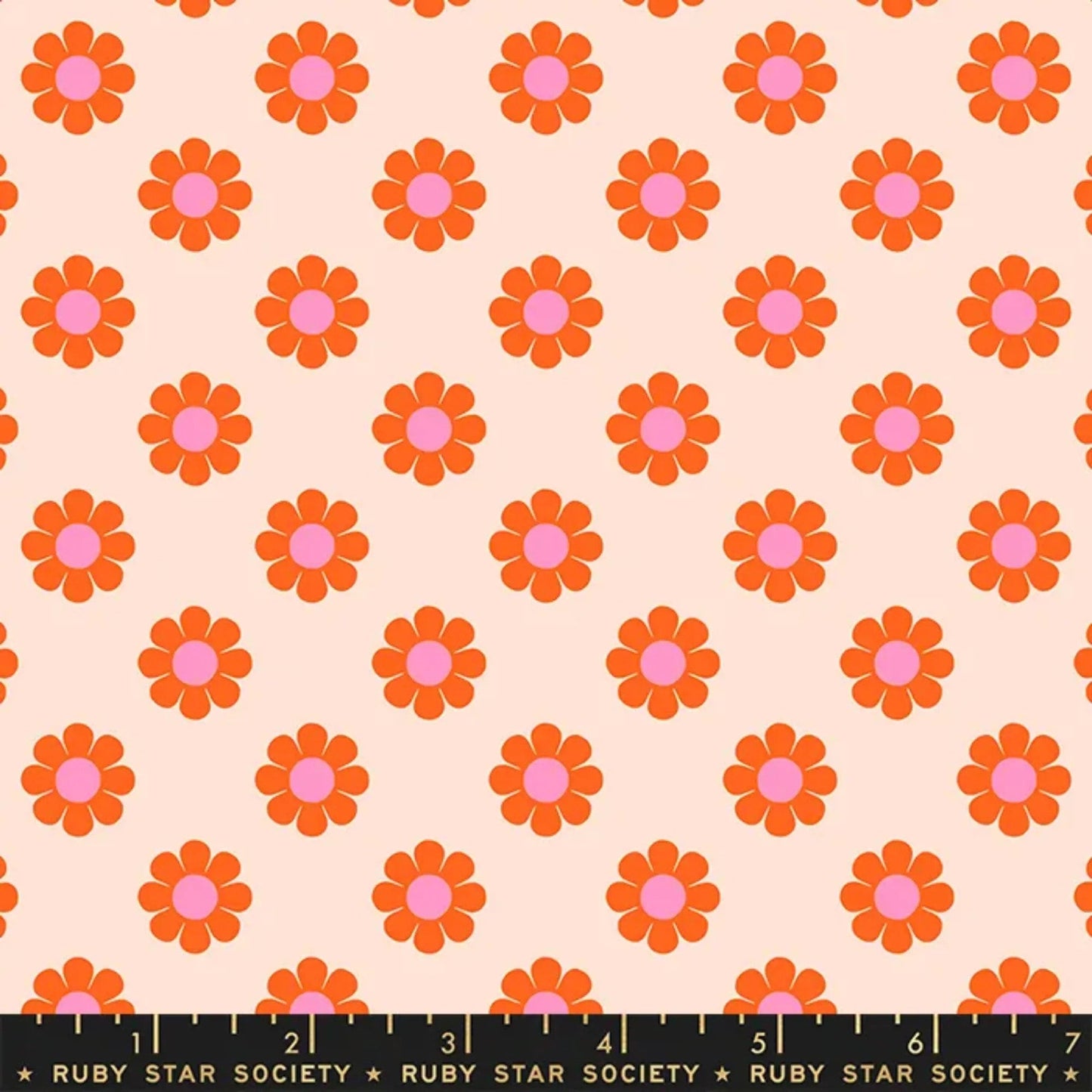 Retro Honey Pie Peach Meadow Star Alexia Abegg Ruby Star Society Fabric Moda 100% Quilters Cotton Fabric Fetish