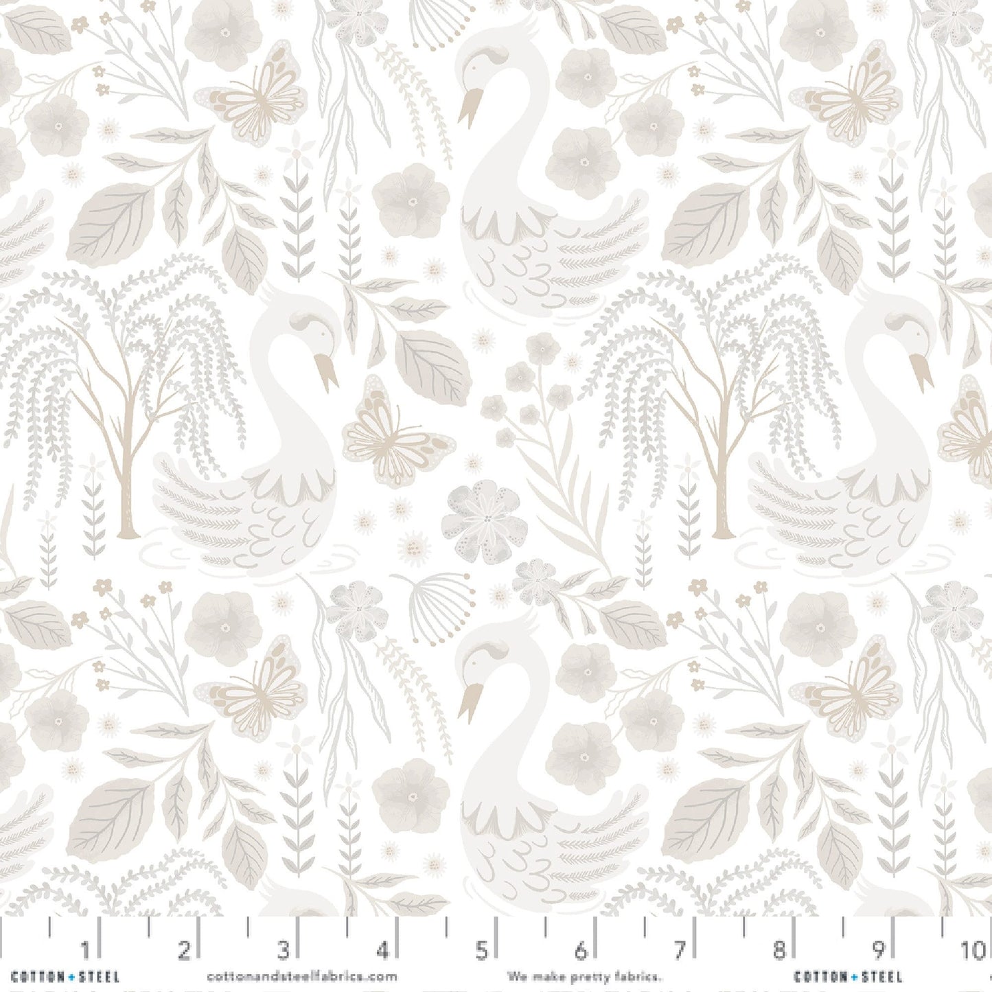 Elegance Silver Forever RJR Studio Fabrics Quilters Cotton Fabric Fetish