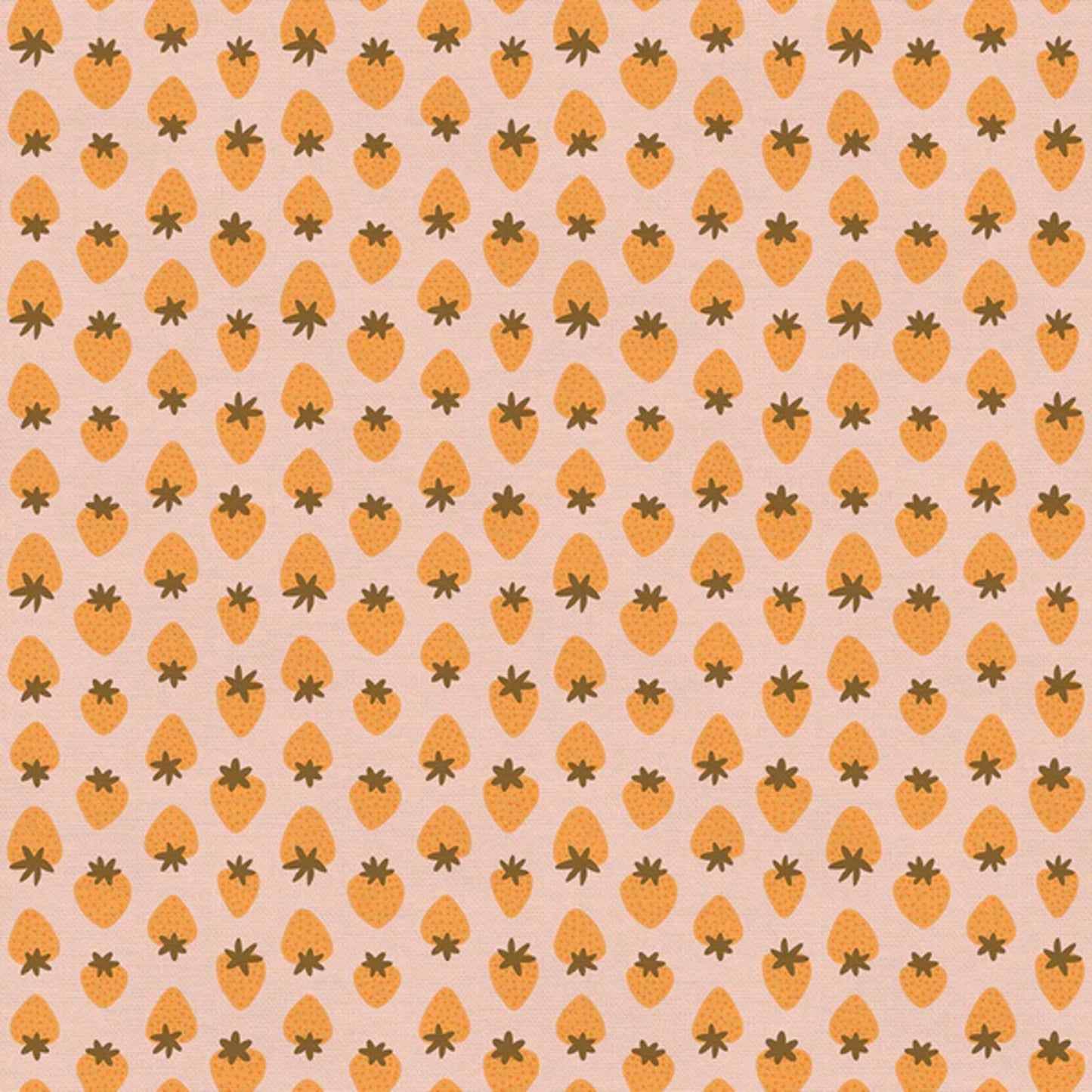 Strawberries Peach Orange Fruity Maja Faber Paintbrush Studio Fabric 100% Quilters Cotton 120 19893 Fabric Fetish