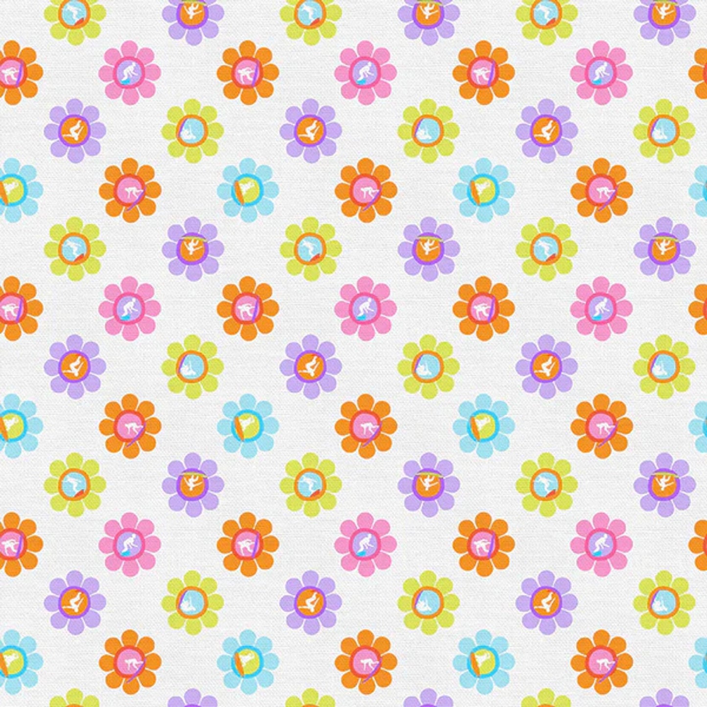 Party Wave Rainbow Goin' Surfin' Lysa Flower Paintbrush Studio Fabric 100% Quilters Cotton 120 24823 Fabric Fetish