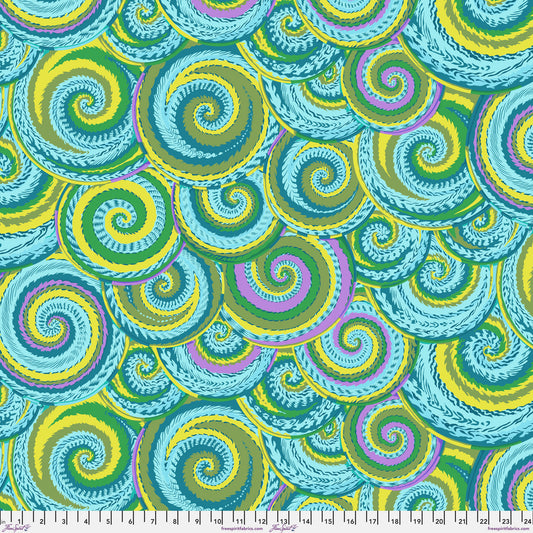 Curly Baskets Green Philip Jacobs Kaffe Fassett Collective February 2024 100% Quilters Cotton Fabric Fetish