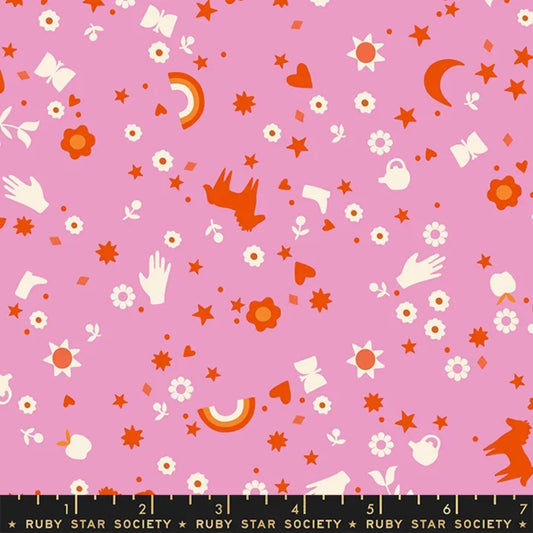 Dreamland Daisy Meadow Star Alexia Abegg Ruby Star Society Fabric Moda 100% Quilters Cotton Fabric Fetish