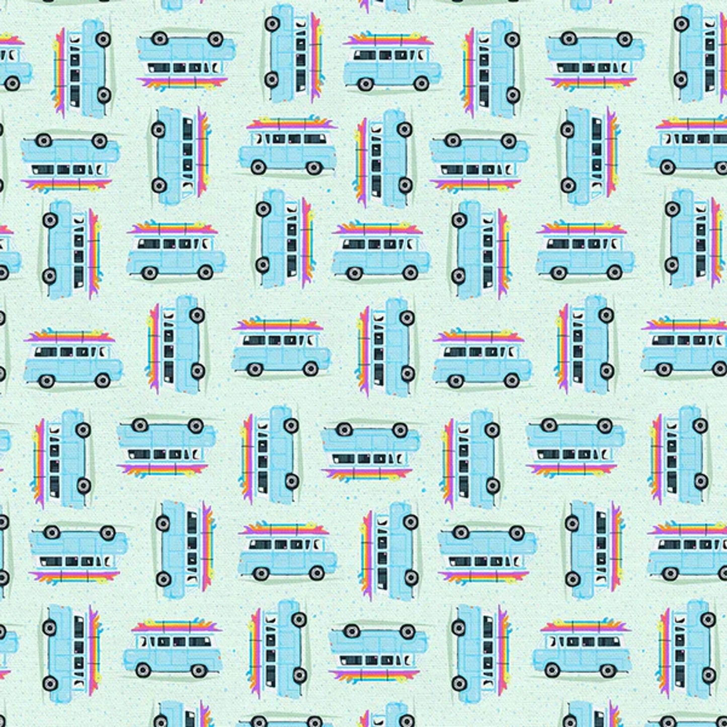 Surf Van Blue Goin' Surfin' Lysa Flower Paintbrush Studio Fabric 100% Quilters Cotton 120 24826 Fabric Fetish