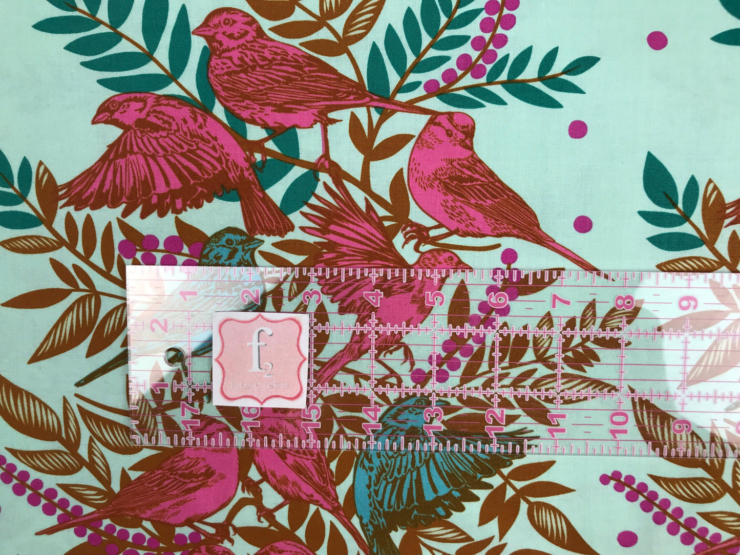 freespirit fabric anna maria horner bright eyes visitation seafoam Fabric Fetish