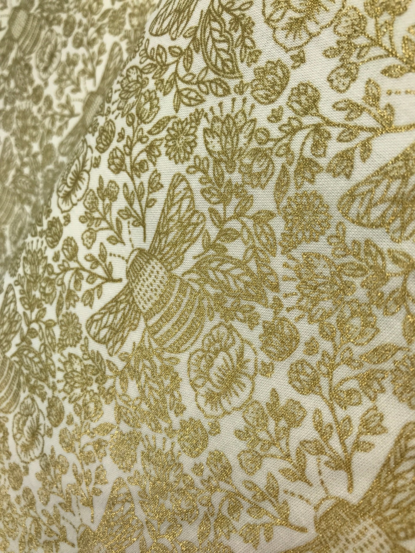 jade mosinski rjr fabrics summer in the cotswolds bees knees high noon metallic Fabric Fetish