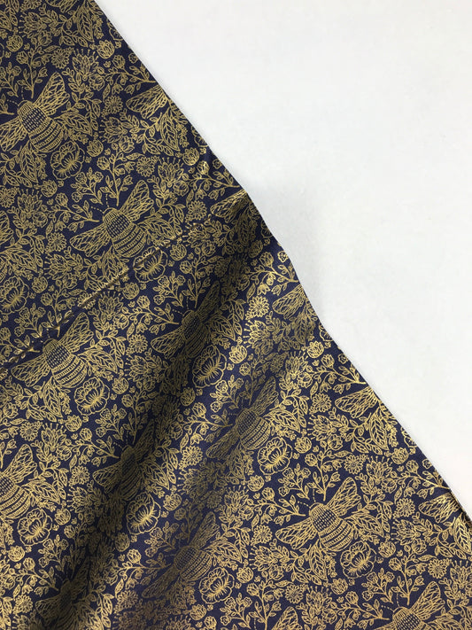 jade mosinski rjr fabrics summer in the cotswolds bees knees twilight metallic Fabric Fetish
