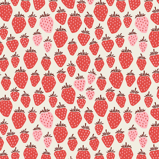 loes van oosten cotton steel under the apple tree queen of berries pink Fabric Fetish