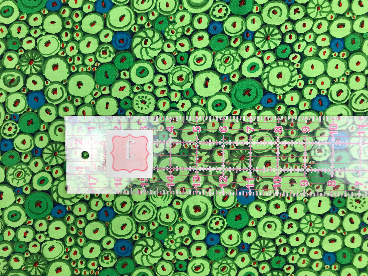 Buttons Mosaic Green - Kaffe Fassett Collective - FreeSpirit Fabric - 100% Quilters Cotton