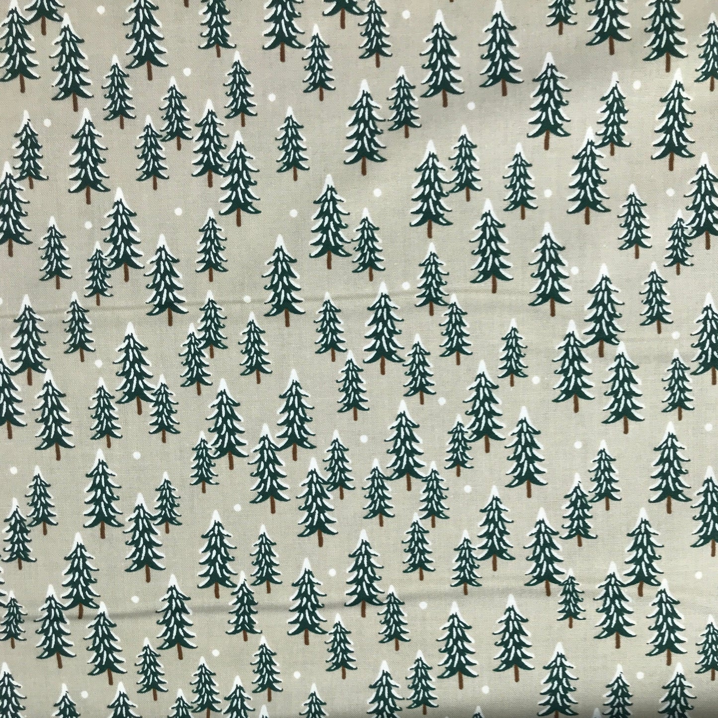 Rifle Paper Co Holiday Classics Fur Trees Linen Fabric Fetish