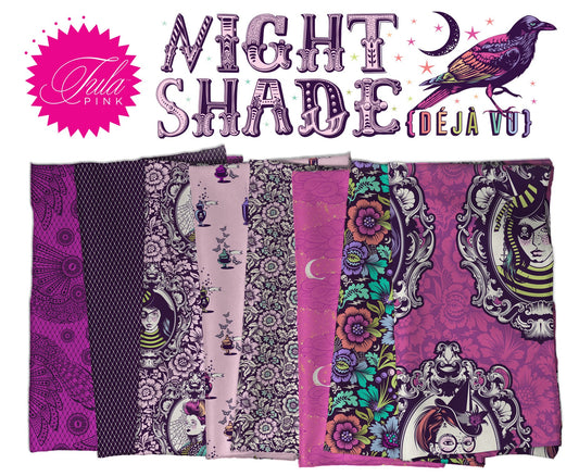 Nightshade Deja Vu -  8 Pcs Bundle- Tula Pink - FreeSpirit Fabrics - 100% Quilters Cotton