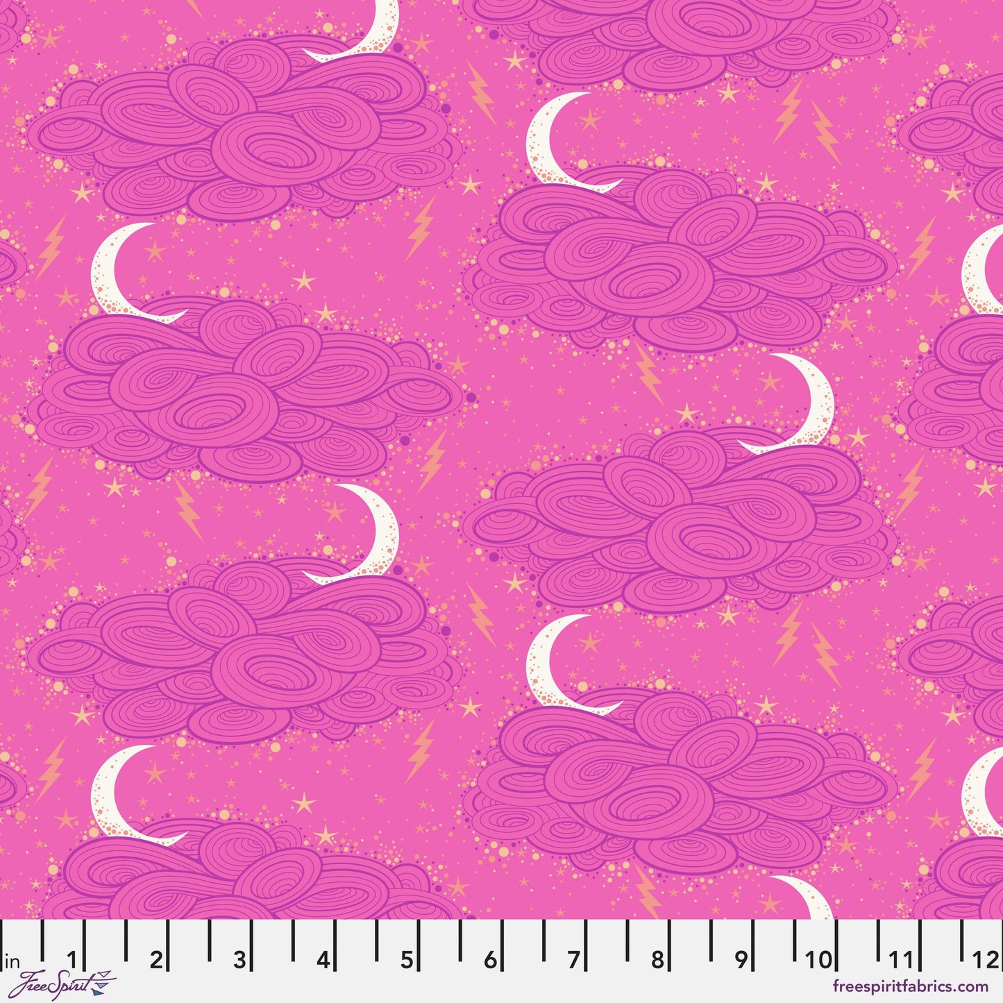 Storm Clouds Oleander - Nightshade Deja Vu - Tula Pink - Freespirit Fabrics - 100% Quilters Cotton