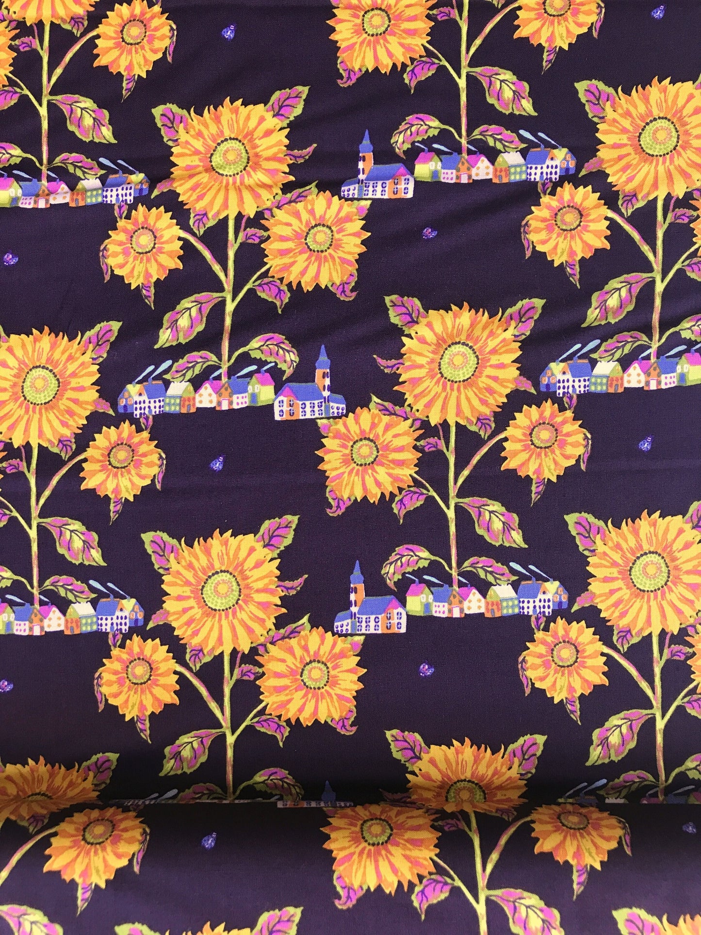 Sunny Village Maize - Souvenir - Nathalie Lete for Anna Maria Horner Conservatory - Freespirit Fabric