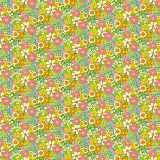 Vintage Floral Multi Sunshine Inn Lysa Flower Paintbrush Studio Fabric 100% Quilters Cotton 120 22727 Fabric Fetish