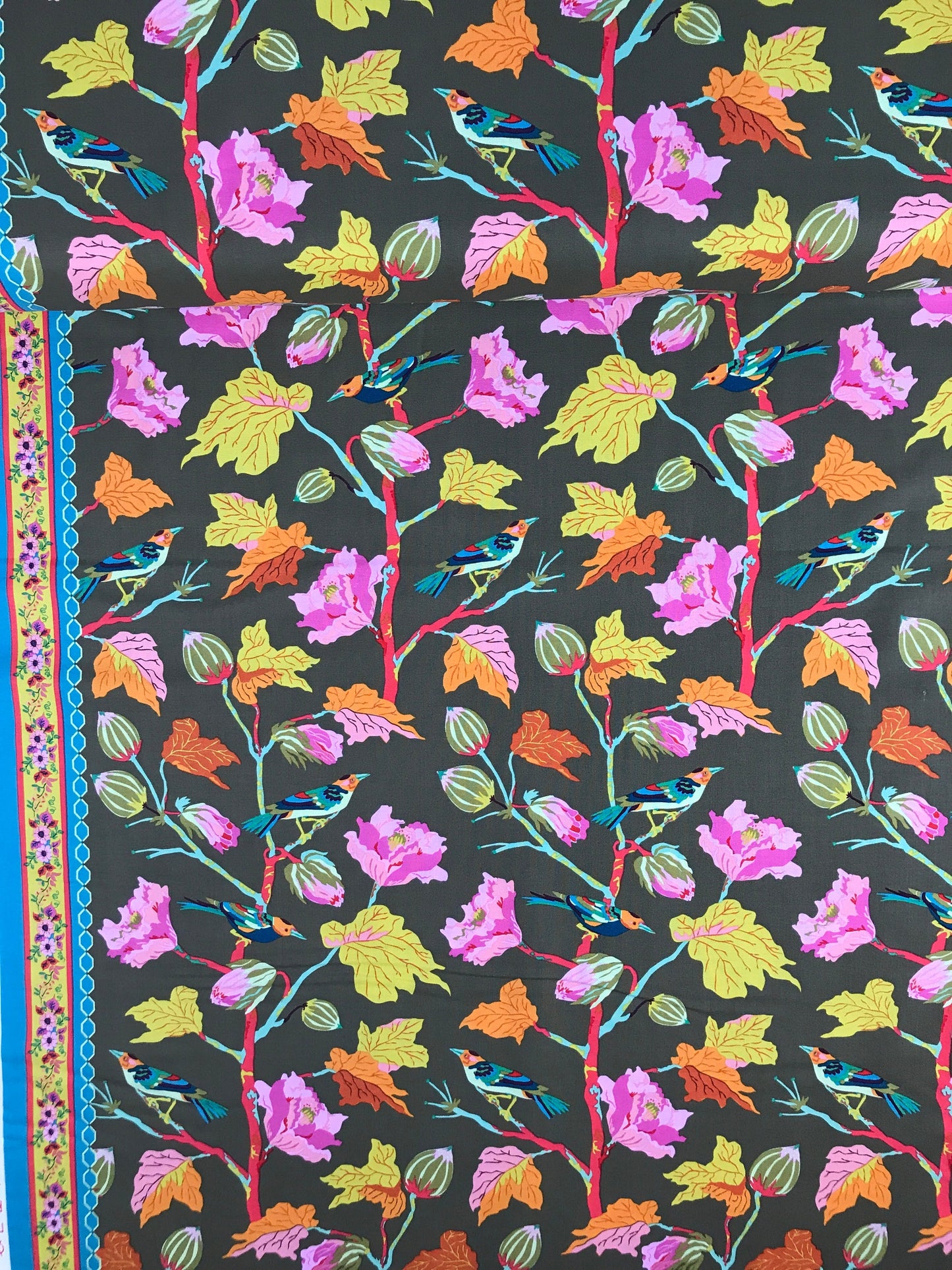 Martini Prosperity Double Border - Kindred Sketches - Kathy Doughty - Figo Fabrics - 100% Quilters Cotton 90525-71