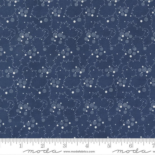 Meandering Dots Navy - Sunrise Side - Minick & Simpson - Moda - Quilters Cotton - 14963-18