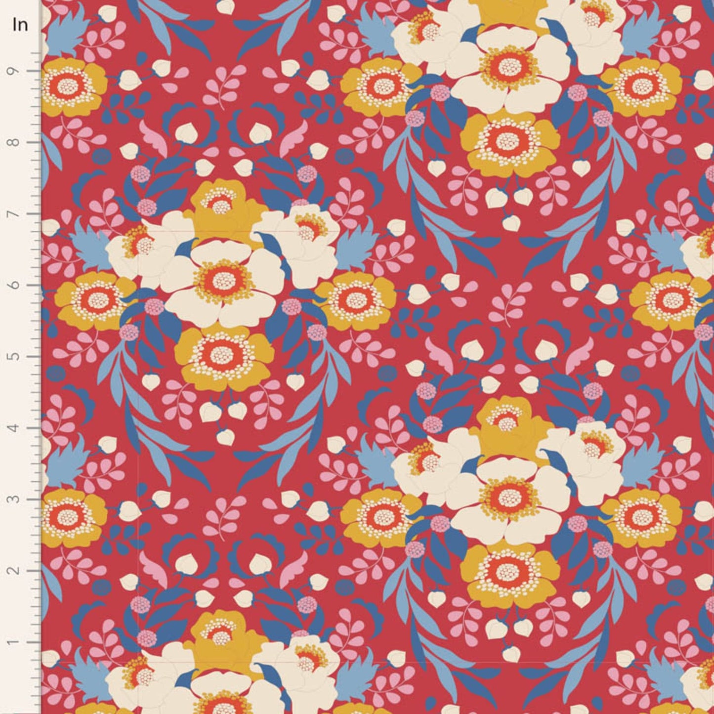 Jubilee 5 Piece Fat Quarter Bundle - Red - Tilda Fabrics TIL300182