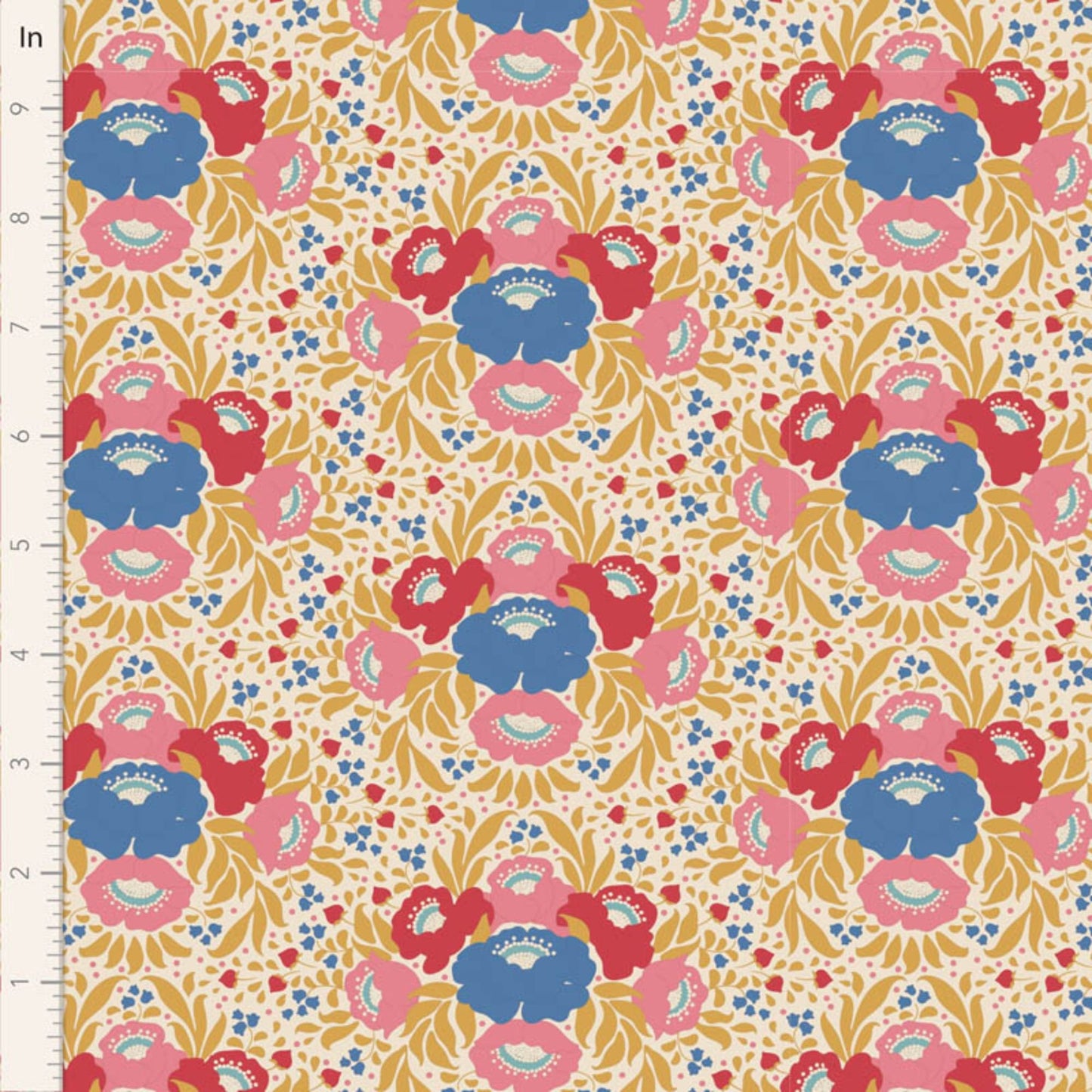 Jubilee 5 Piece Fat Quarter Bundle - Mustard/Pink - Tilda Fabrics TIL300185