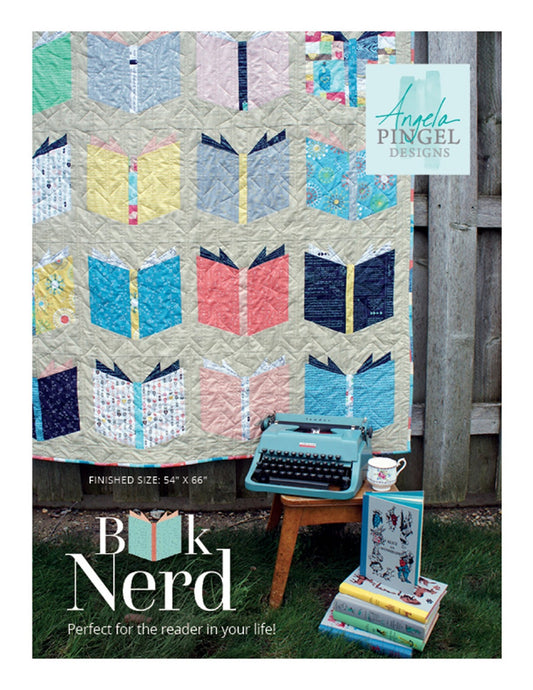 Book Nerd Quilt Pattern - Angela Pingel Designs  - Scrap or Fat Quarter bundle friendly