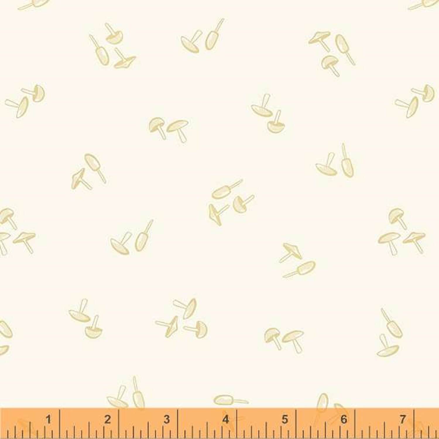 Mushrooms Parchment Little Whispers Whistler Studios Windham Fabrics 100% Quilters Cotton 53172 3 Fabric Fetish