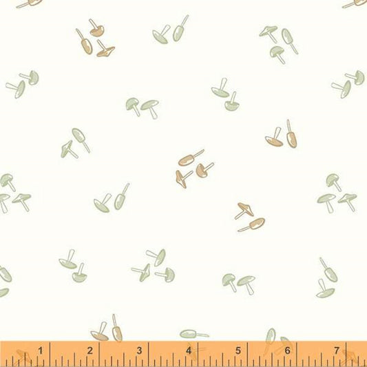 Mushrooms Ivory Little Whispers Whistler Studios Windham Fabrics 100% Quilters Cotton 53172 2 Fabric Fetish