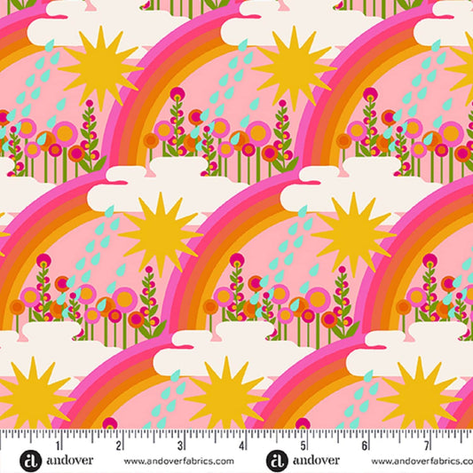 First Day Taffy Postmark Alison Glass Andover Fabric 100% Quilters Cotton Fabric Fetish