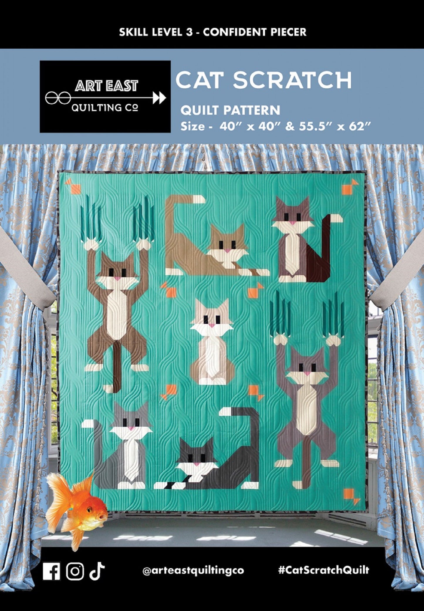 Cat Scratch Quilt Pattern - Art East Quilting Co - Traditional Piecing and Scrap Friendly