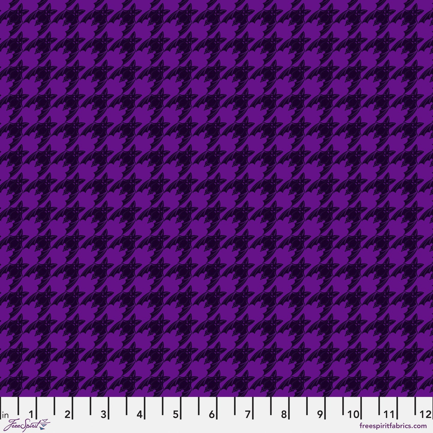 Batstooth Purple Mystic Moonlight Rachel Hauer Freespirit Fabrics 100% Quilters Cotton Fabric Fetish