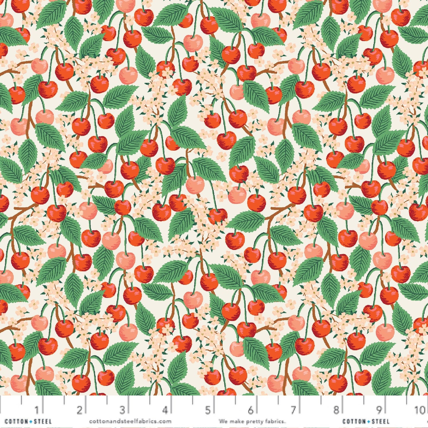 Cherry Blossom Cream Orchard Anna Bond Rifle Paper Co Cotton + Steel 100% Quilters Cotton Fabric Fetish