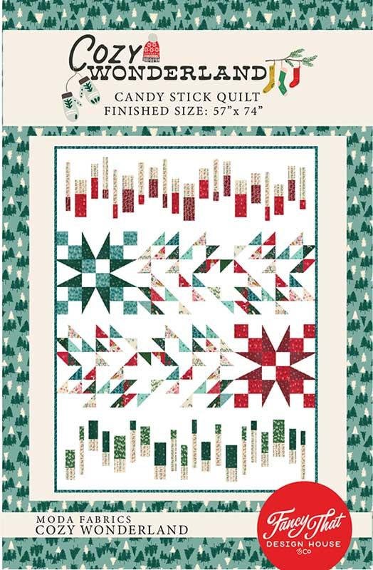 Candy Stick Quilt Pattern - Fancy That Design House - Layer Cake Friendly - Featuring Cozy Wonderland